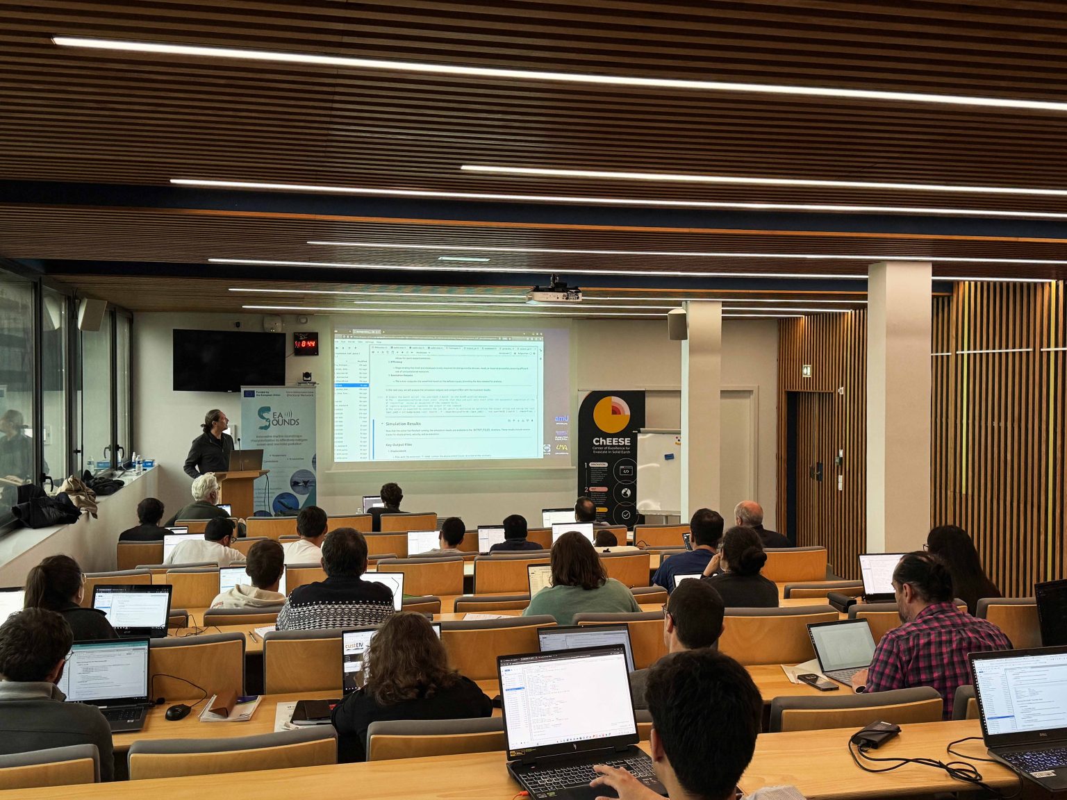 Diving into Computational Seismology and Underwater Acoustics with ChEESE, SEASOUNDS and NuTS